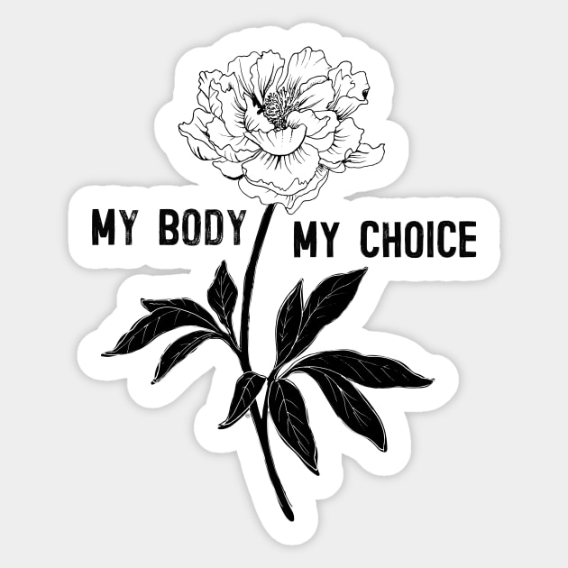 My Body -  My Choice Sticker by BrookeFischerArt